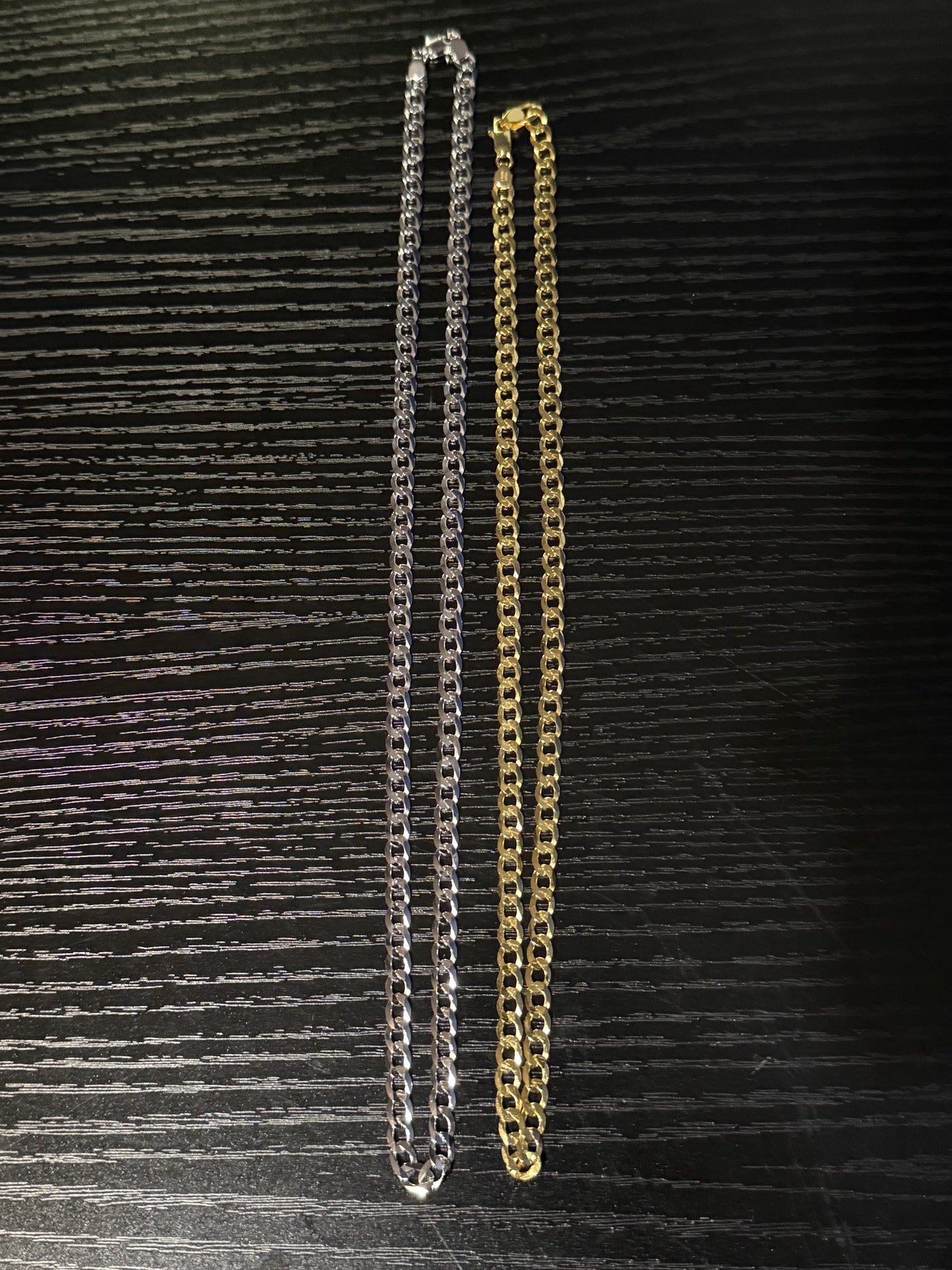 925 Sterling Silver Italian 5mm Diamond-Cut Cuban Link Curb Chain Necklace
