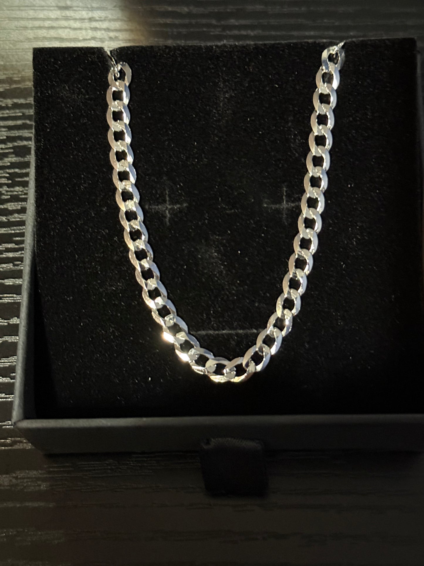 925 Sterling Silver Italian 5mm Diamond-Cut Cuban Link Curb Chain Necklace