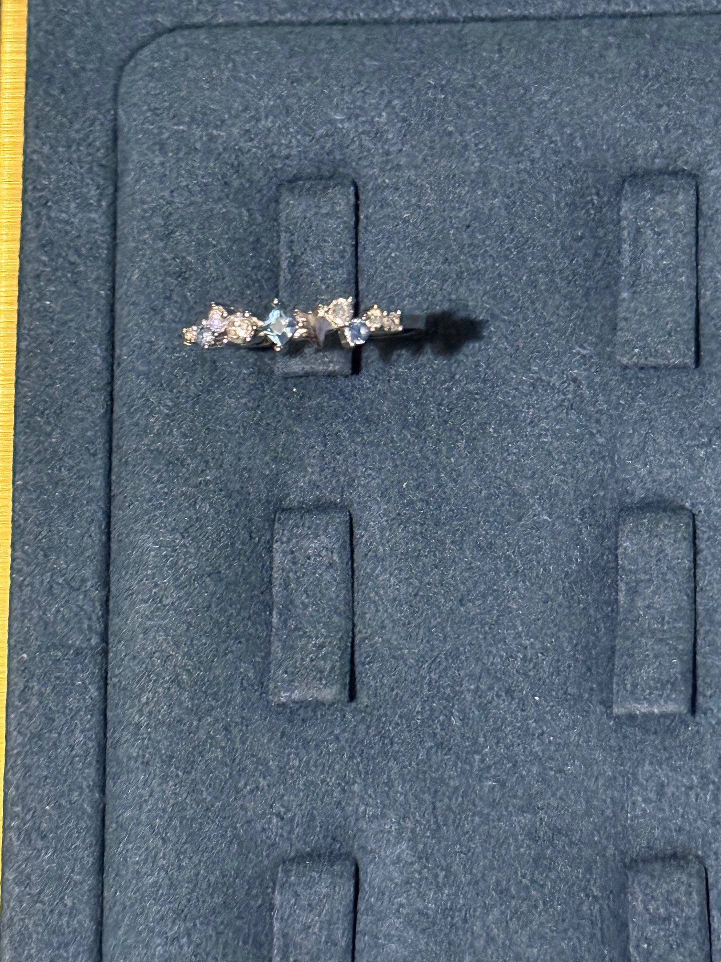925 Sterling Silver Zircon Geometric Star Rings