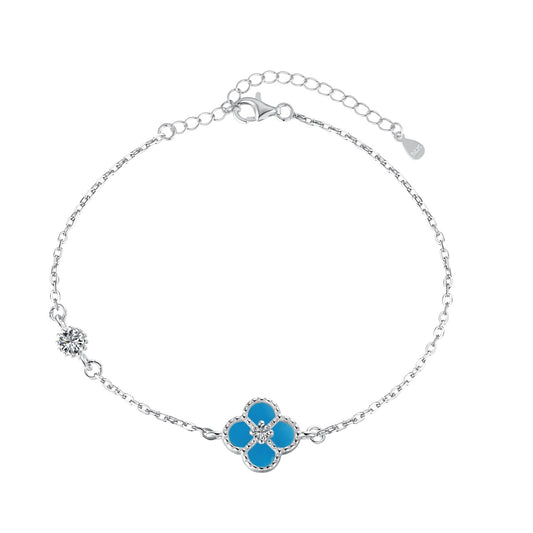 925 Silver Four leave Clover Bracelet