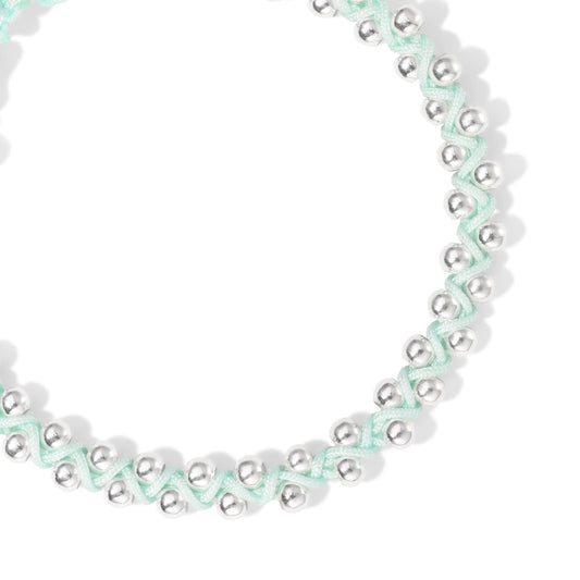 925 Silver with Aqua Green Bracelet