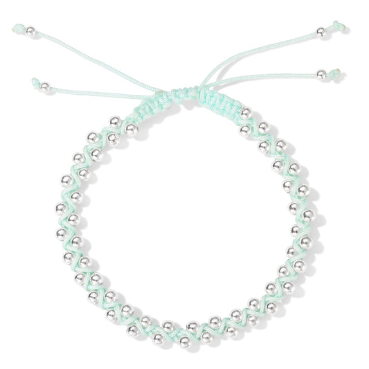 925 Silver with Aqua Green Bracelet