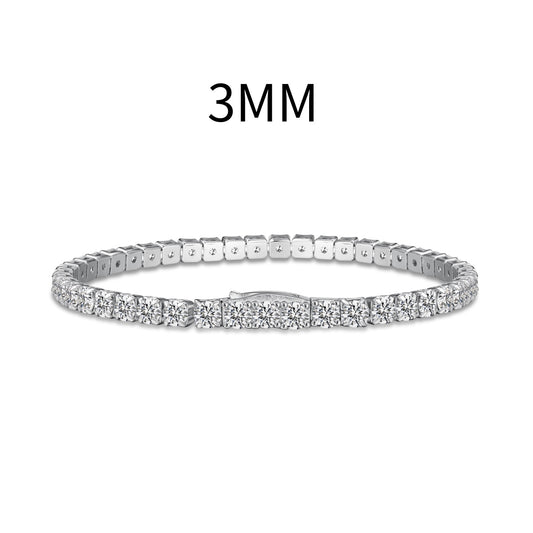 925 Silver Bracelet with 3mm Moissanite Stone