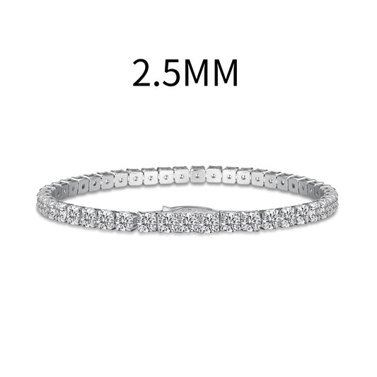 925 Silver Bracelet with 2.5mm Moissanite Stones