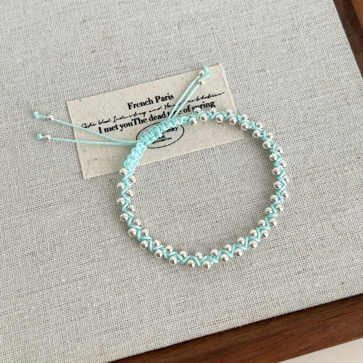 925 Silver with Aqua Green Bracelet