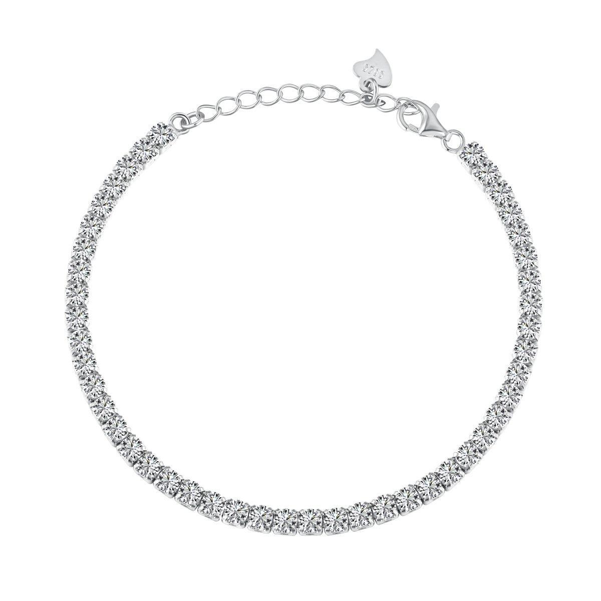 925 Silver Grade 5A 3mm Stone Bracelet
