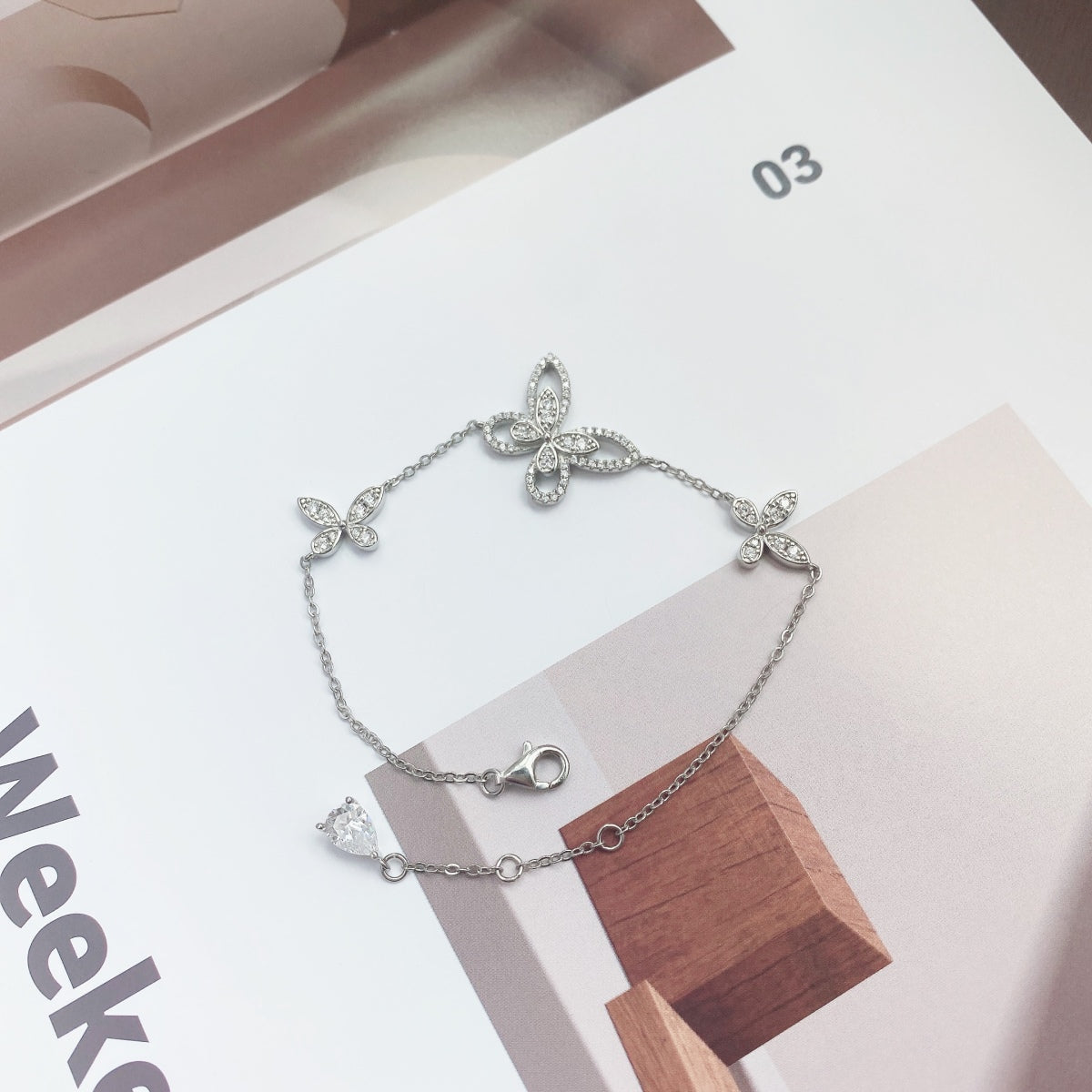 925 Silver Bracelet with 5A stones